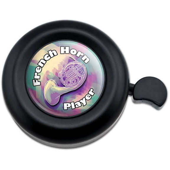 French Horn Player Band Instrument Brass Bicycle Handlebar Bike Bell