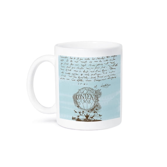 French Hot Air Balloon With Flying People Vintage, 11oz Mug