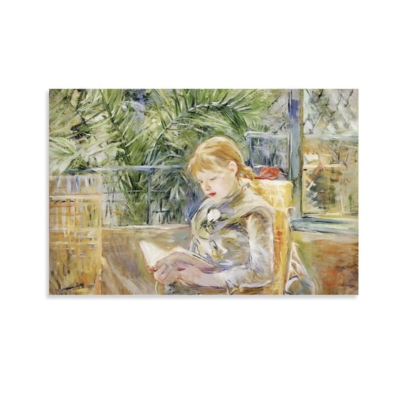 French Impressionist Painter Berthe Morisot Little Girl Retro Poster Canvas Poster Wall Art Picture Prints Hanging Photo Gift Decor Home Posters Artworks 12x18inch(30x45cm)