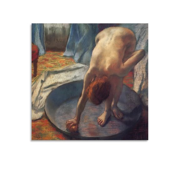 French Impressionist Painters Edgar Degas The Bath Poster Room Aesthetic Poster Print Art Wall Painting Canvas Posters Gifts Modern Bedroom Decor 28x28inch(70x70cm)