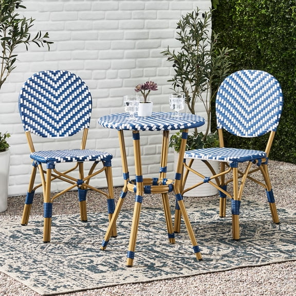 French - Inspired 3 Piece Bistro Set / Suitable for Residential Outdoor