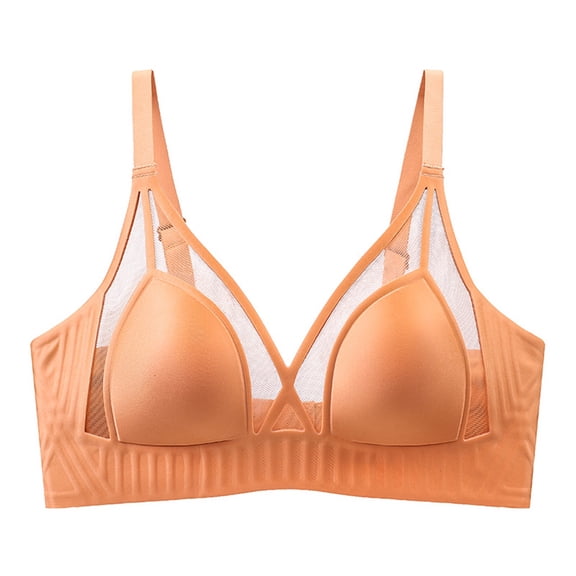 French Jelly Glue Thin Seamless Cat Eye Cup Push Up Bra for Large Chest Support Sagging Coverage Comfortable