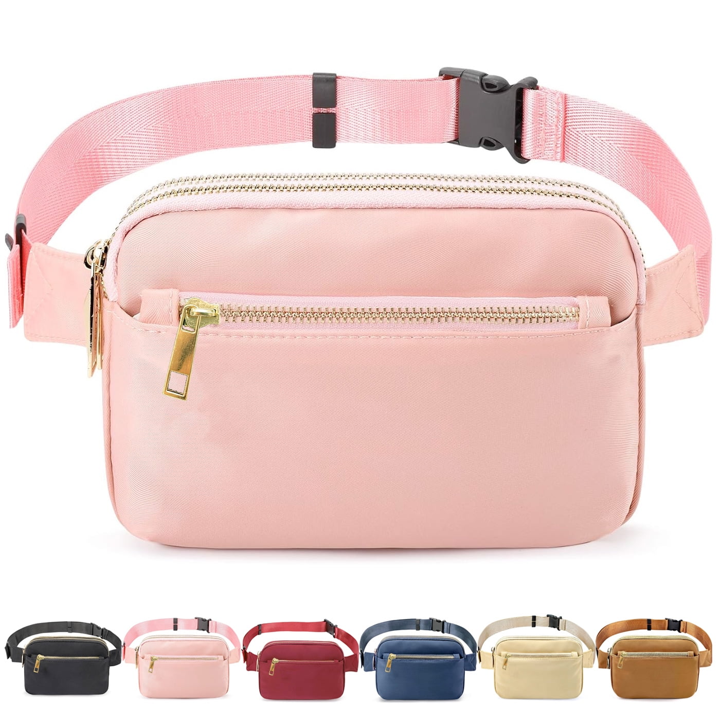 Belt Bag for Women Fanny Pack Dupes, Bomvabe Fashion Crossbody Lulu Waist  Pack Lemen Bag with Adjustable Strap, Everywhere Belt Bag for Travel  Outdoors Running Hiking (Pink) : : Sports & Outdoors