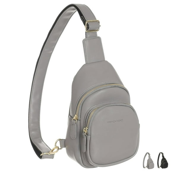 French KOKO Sling Bag for Women Crossbody Fanny Packs for Women Fashion Chest Bag with Adjustable Strap Grey