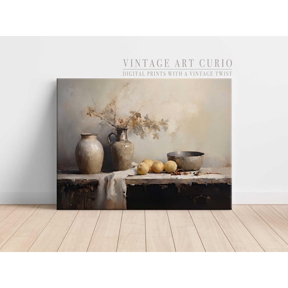 French Kitchen Still Life Art Print, Vintage Farmhouse Decor Home Decor #2592, 8x12 UNFRAMED