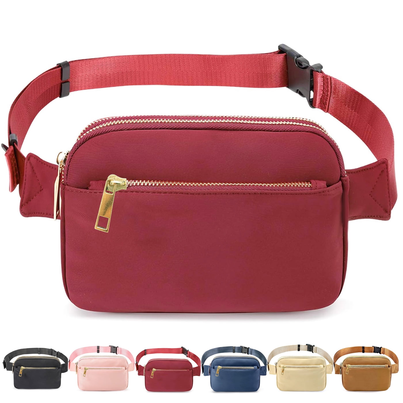 French KOKO Fanny Packs for Women Men, Belt Bag with Zipper