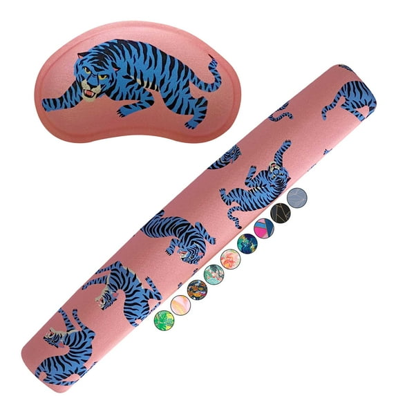 French Koko Keyboard and Mouse Wrist Rest Support Arm Wrist Pad Comfort Memory Foam Desk Home Office School Computer Laptop Cute and Comfortable ( Tiger Roar )