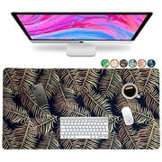 French KOKO Rubber & Cloth Golden Leaves Mouse Pad, Multi-color