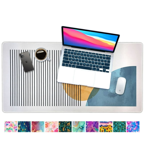 French KOKO Large Mouse Pad, Desk Mat, Keyboard Pad, 30" x 15", Midcentury