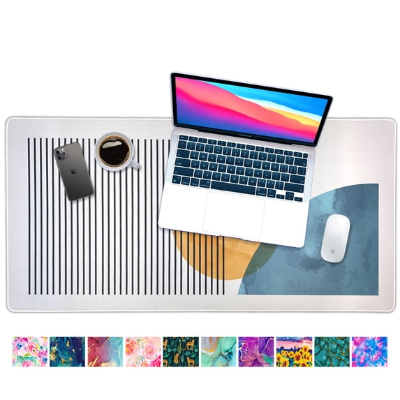 French KOKO Large Mouse Pad, Desk Mat, Keyboard Pad, 30" x 15", Midcentury
