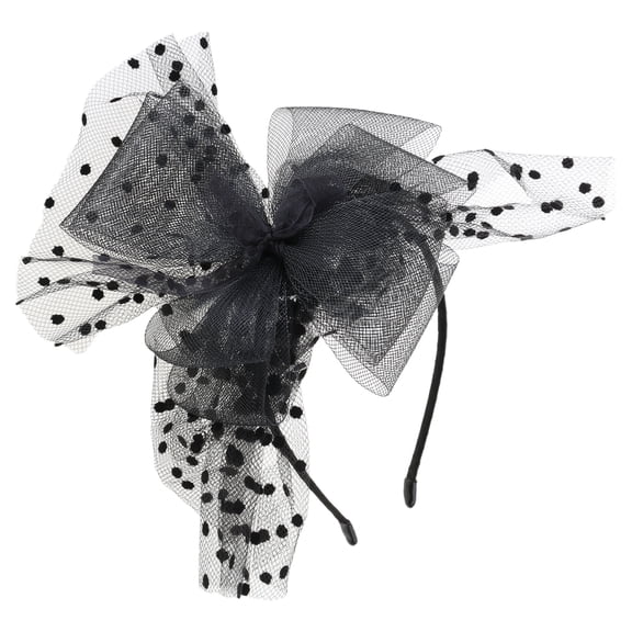 French Lace Bowknot Headband Aesthetic Fascinator Hairband for Women Party Props