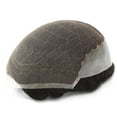 thumbnail image 1 of French Lace Front and Center Thin Skin Back&Sides Men Toupee Hair Replacement Human Hair System for Men Natural Looking Wig Invisible Hairline Man Toupee, 1 of 7