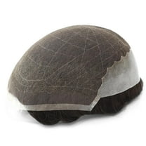 French Lace Front and Center Thin Skin Back&Sides Men Toupee Hair Replacement Human Hair System for Men Natural Looking Wig Invisible Hairline Man Toupee