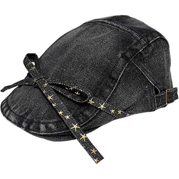 French Lace Trim Bowknot Newsboys Berets Hat for Women Cute Flat Ivy Gatsby Cap Adjustable Hat
