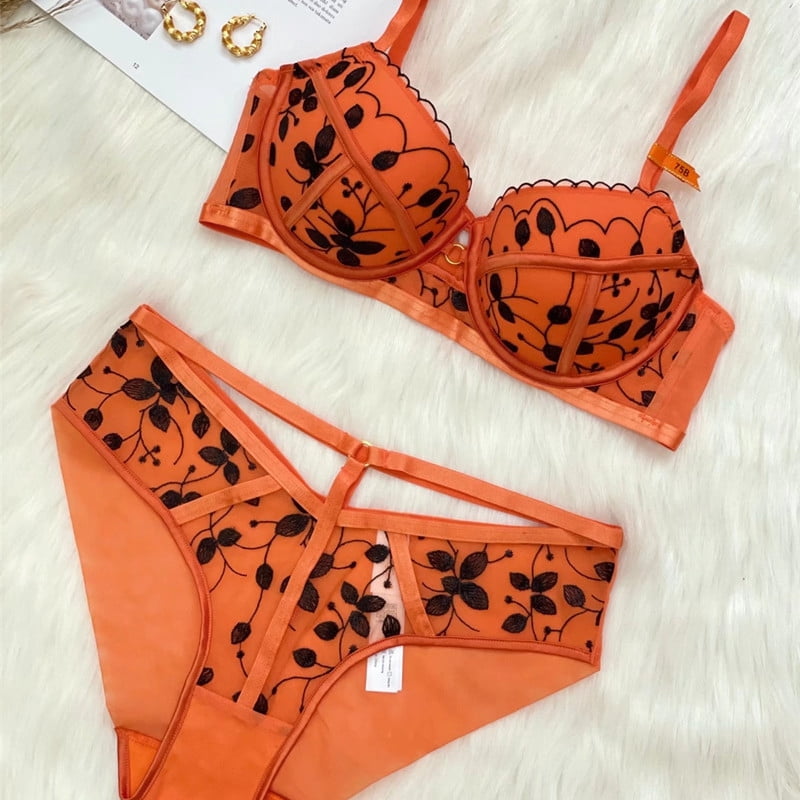 French Lace Underwear Lady Sexy Steel Ring Push up Anti-SAG Breast ...