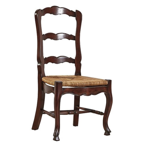 French Ladderback Mahogany Dining Chair, Brown (Set of 2)