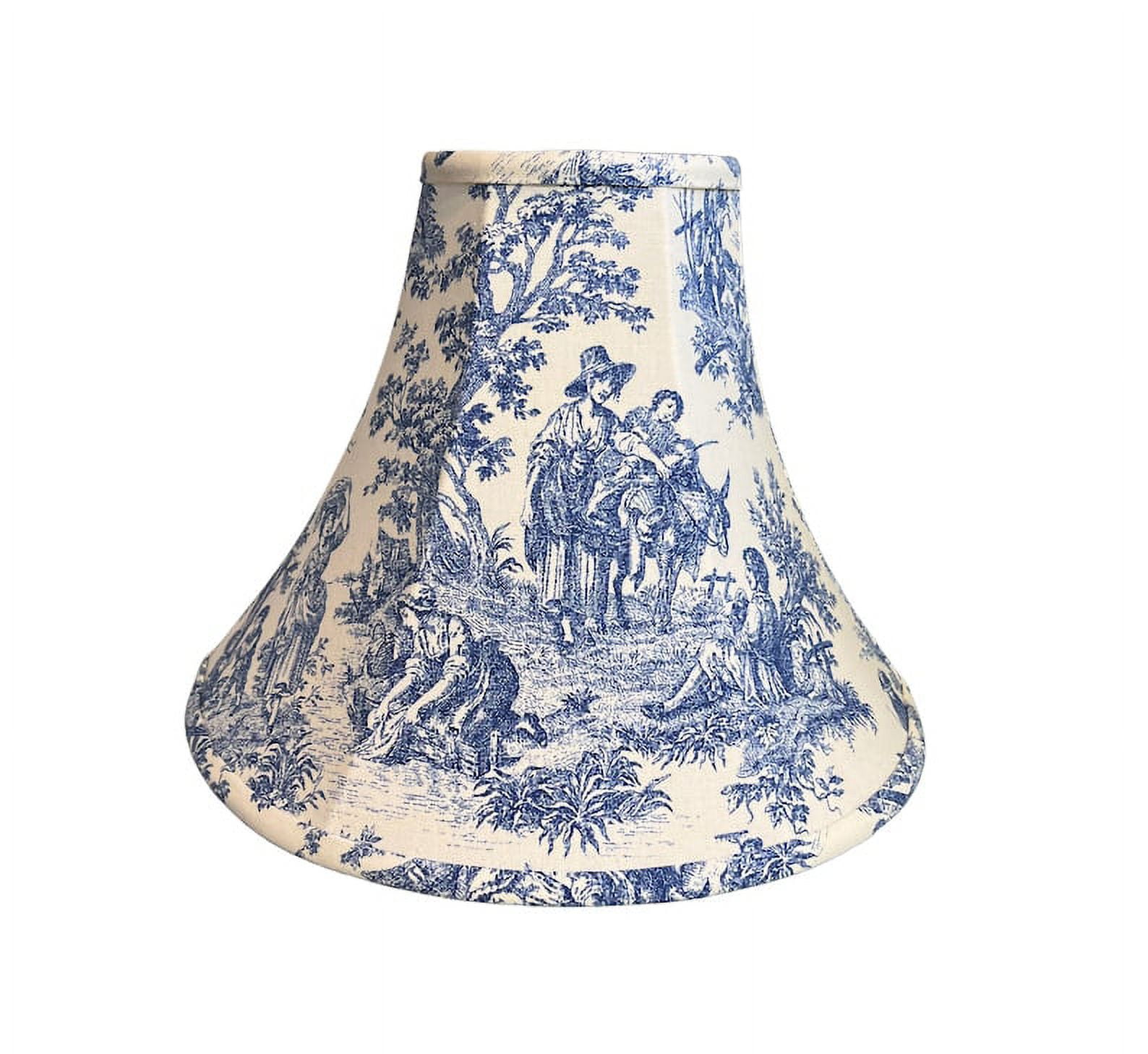 French Lamp Shade, Toile Lamp Shade, Blue Toile Lamp Shade, French