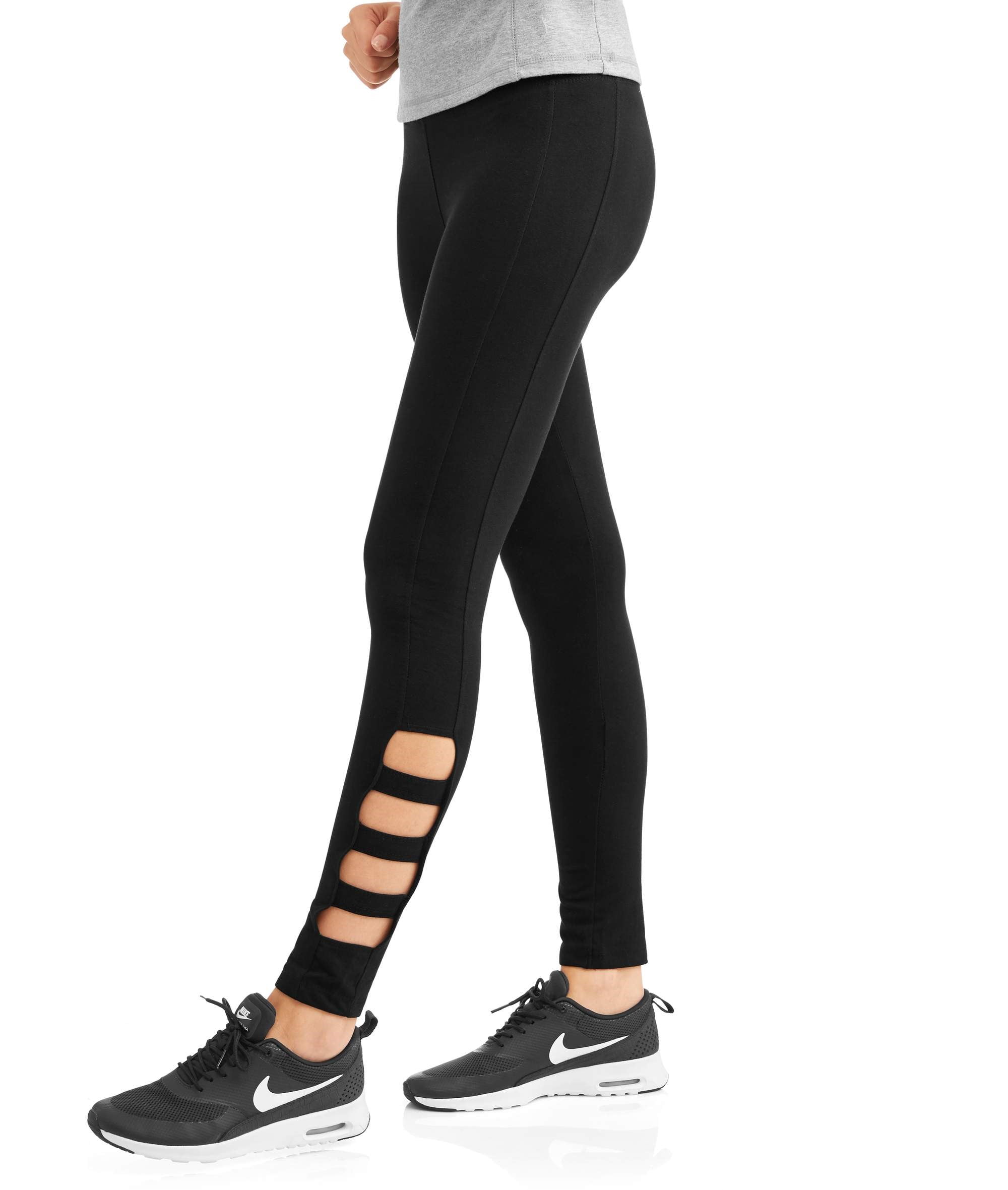 French Laundry Women's Active Performance Legging with Stacked Ankle Cutout  