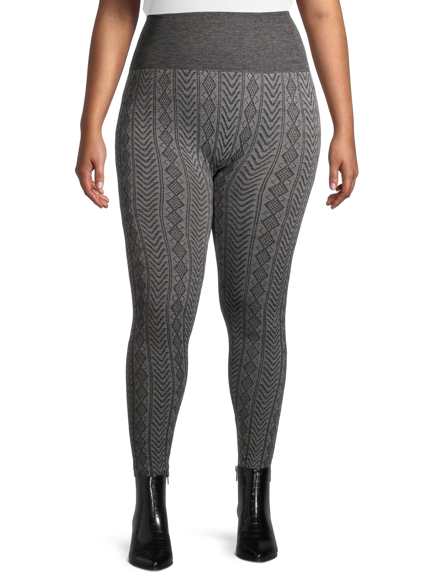 French Women's Plus Size Full Cable Knit Leggings - Walmart.com