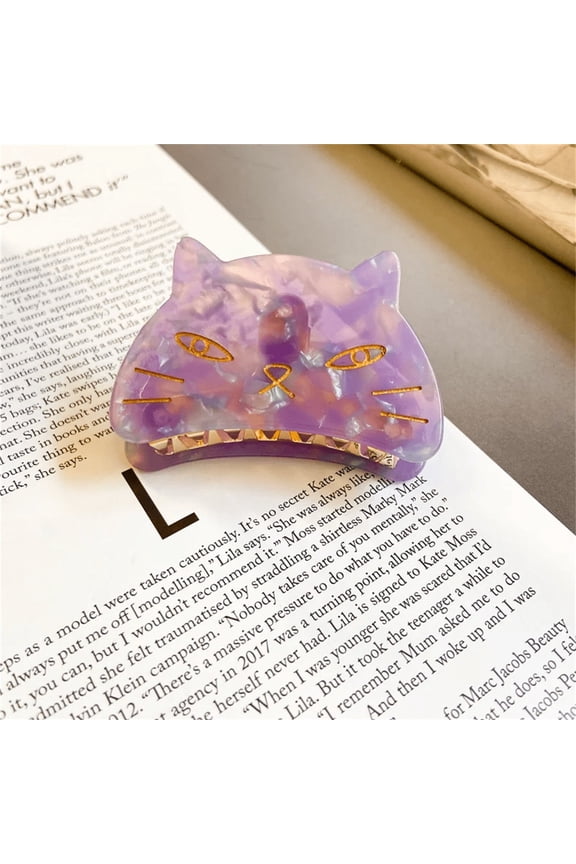French Leopard Print Hair Barrettes Cute Cat Clips Funny Animal Design Hair Accessories for Women Girls