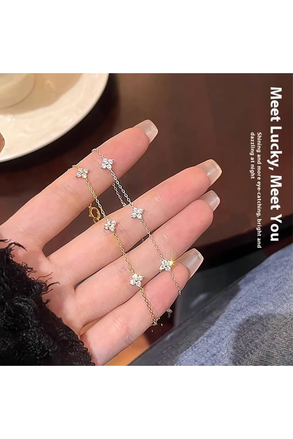 French Light Luxury Starry Sky Flower Bracelet