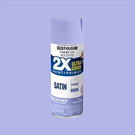 French Lilac, Rust-Oleum American Accents 2X Ultra Cover Satin Spray Paint-327926, 12 oz