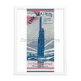 thumbnail image 1 of French Line Compagnie Generale Transatlantique Special Voyage To The United States For Chicago Worlds Fair, 1933. Framed Vintage Travel Poster, 1 of 1