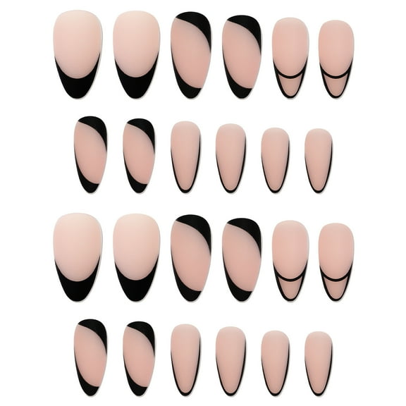 French Line Removable Reusable Nail Patch with Jelly Glue for Ladies and Girls - Elegant Nails for Effortless Style