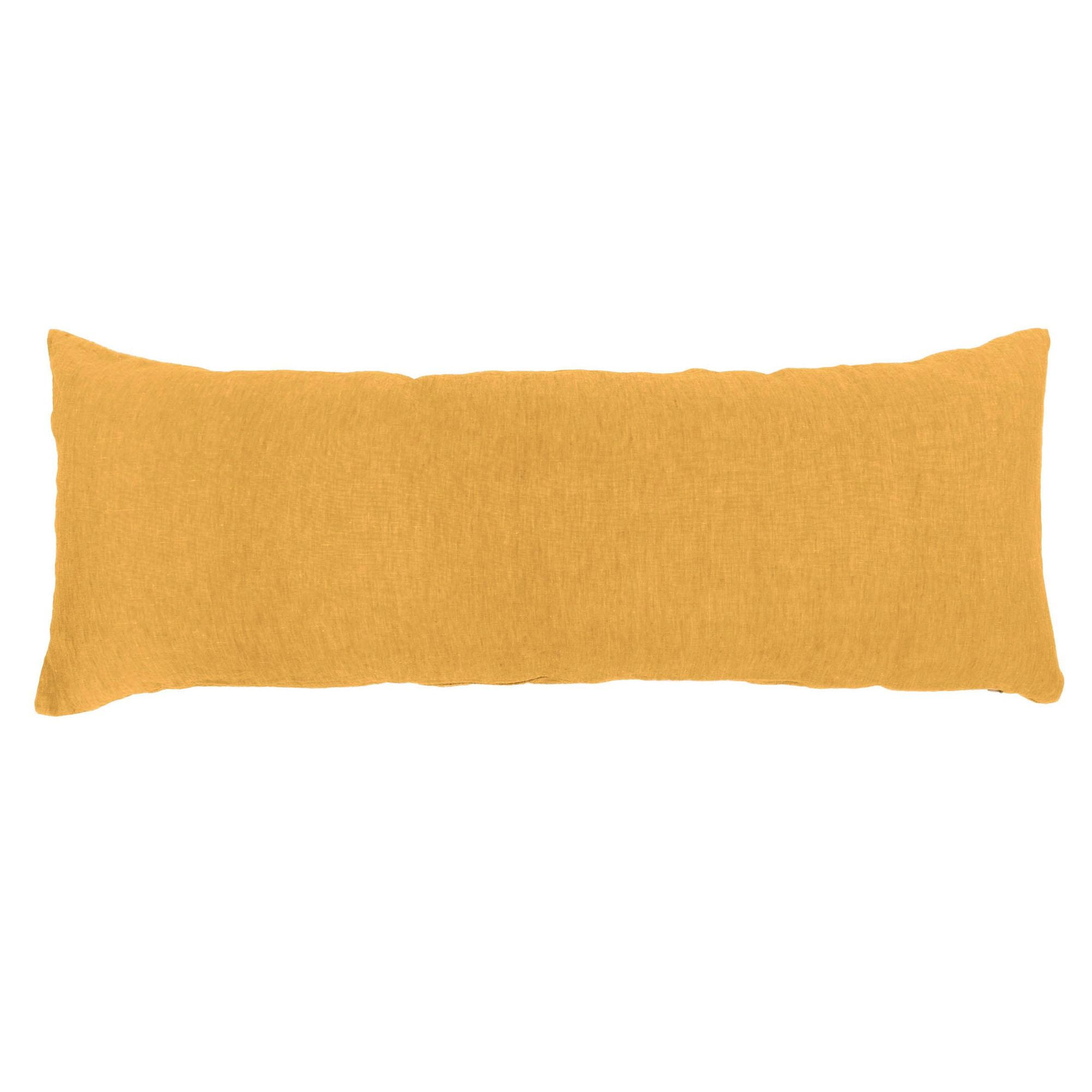 French Linen Body Pillow with removable Sham - Honey | BOKSER HOME