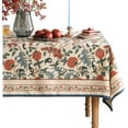 thumbnail image 1 of French Linen Pattern Tablecloth Soft Durable Floral Table Cloth Designer Kitchen Dining Tablecloth for Rectangular Tables for Parties Christmas 60"*102", 1 of 6