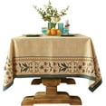 thumbnail image 1 of French Linen Tablecloth Soft Durable Floral Table Cloth Designer Kitchen Dining Tablecloth for Rectangular Tables for Parties Christmas 60"*84", 1 of 6
