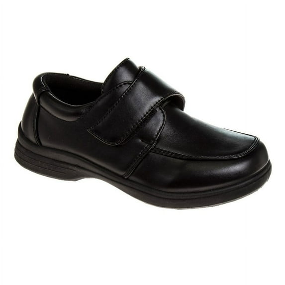 French Little Kids Boys School Shoes, Color: Black, Size: 8