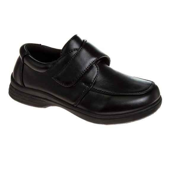 French Little Kids Boys School Shoes, Color: Black, Size: 8