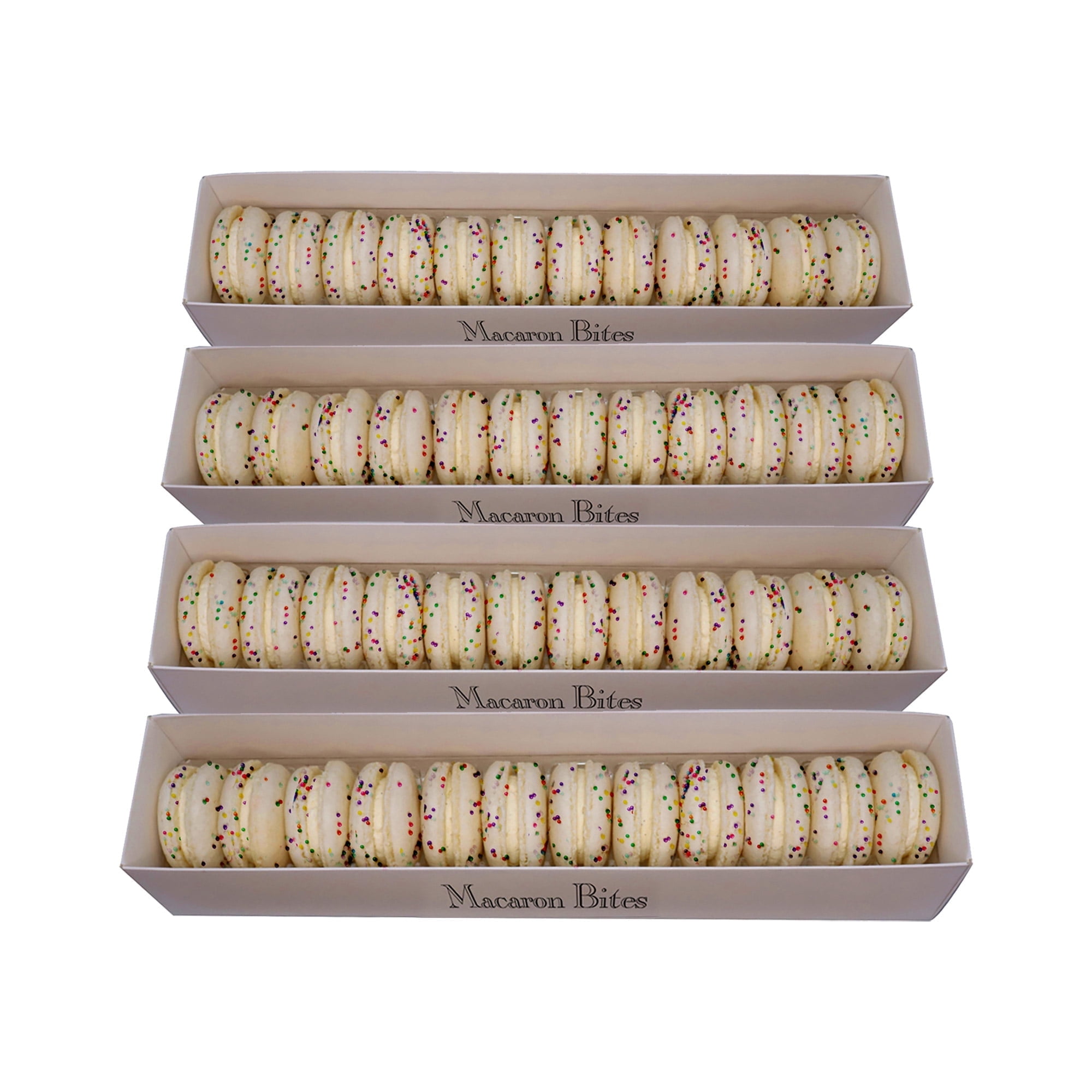 Cake Batter French Macarons with Sprinkles, 48 Count