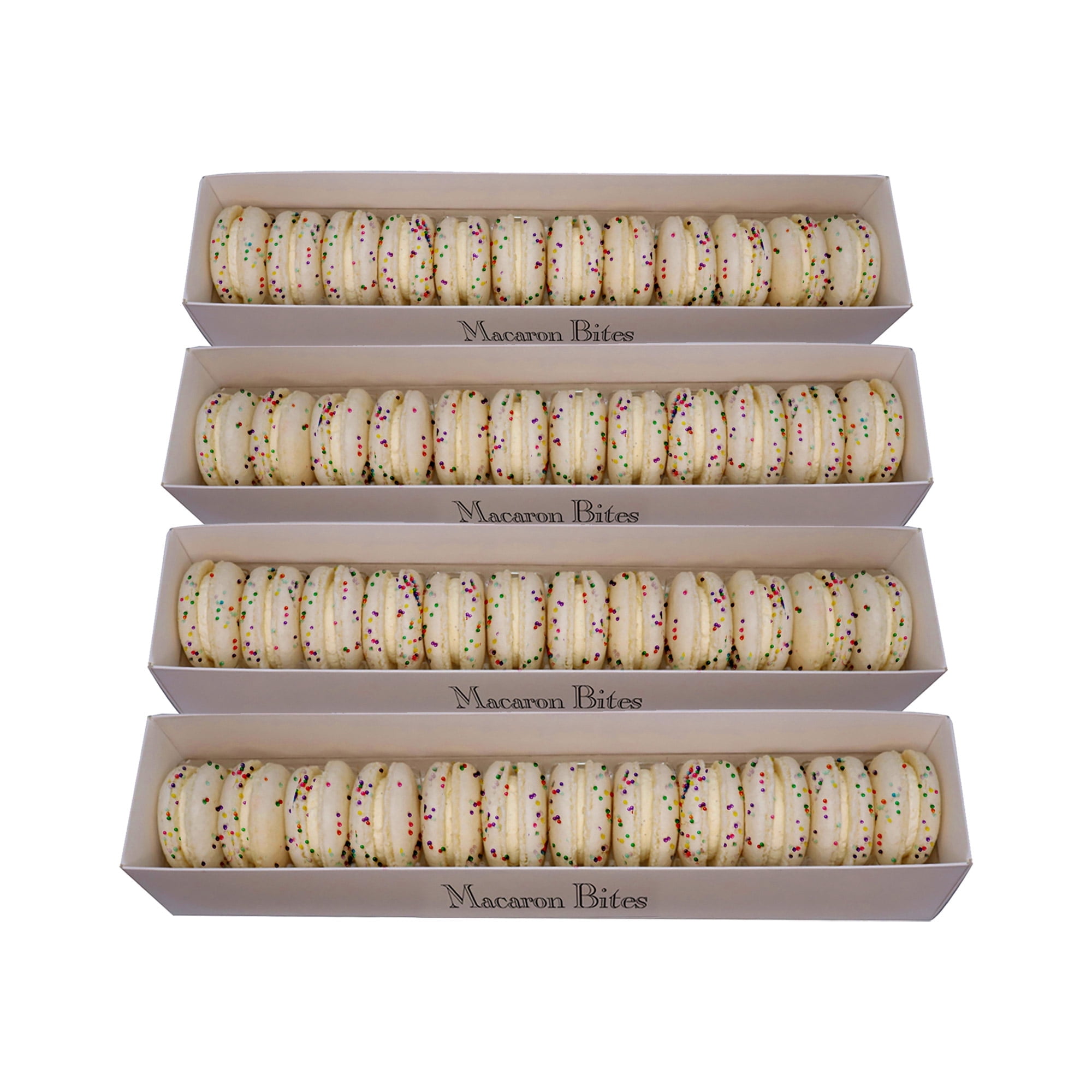 Cake Batter French Macarons with Sprinkles, 48 Count