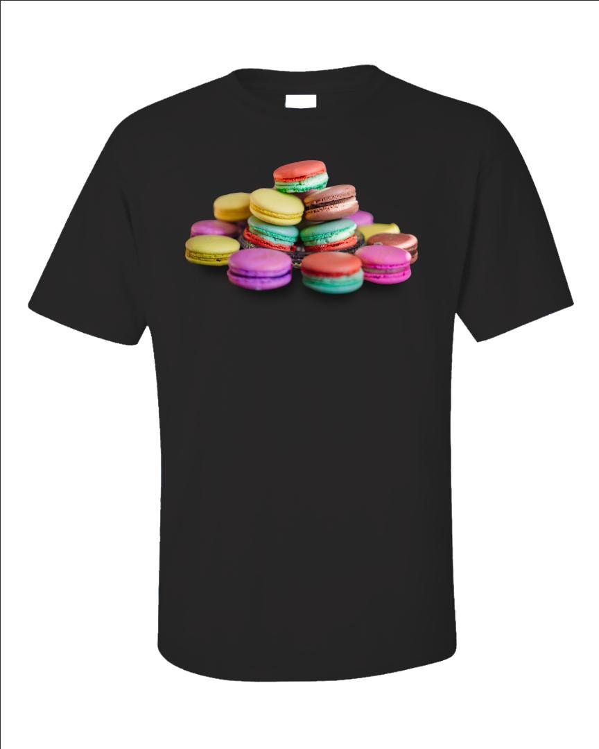 French Macarons Shirt, Colorful Dessert Tee, Bakery Lover Top, Cute