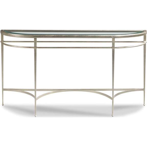 French Madeline Console Table Silver Leaf Finish