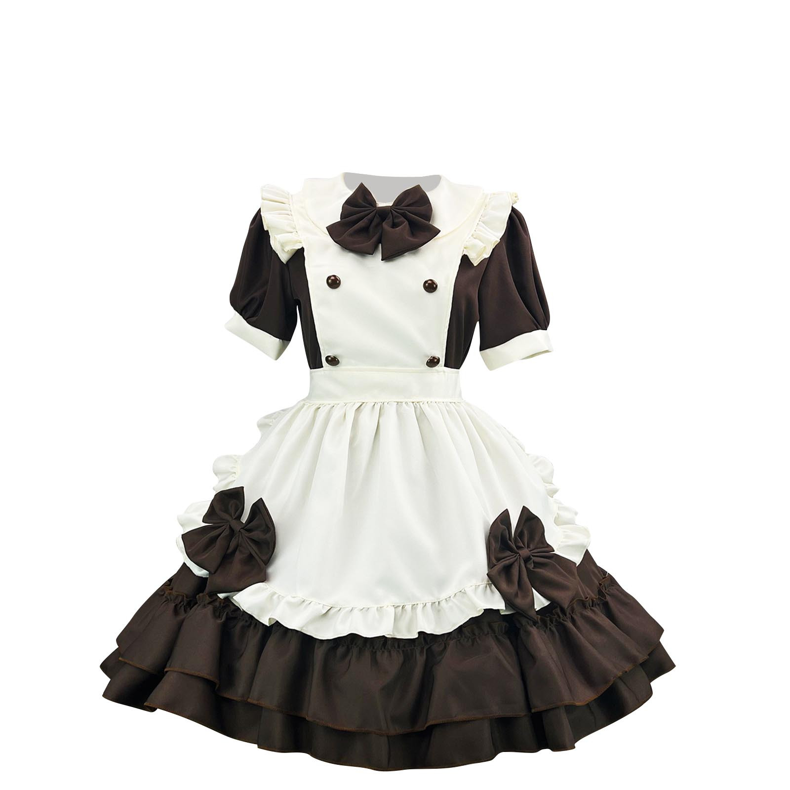 Game Nights Chica Cosplay Costume Yellow Maid Dress Female Chica Cutle Lolita Dress With Apron Set Halloween Carnival Outfits - 200000532