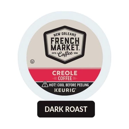 French Market Coffee Single Serve Cups, Medium-Dark Roast With Chicory, 12 count 4 Pack