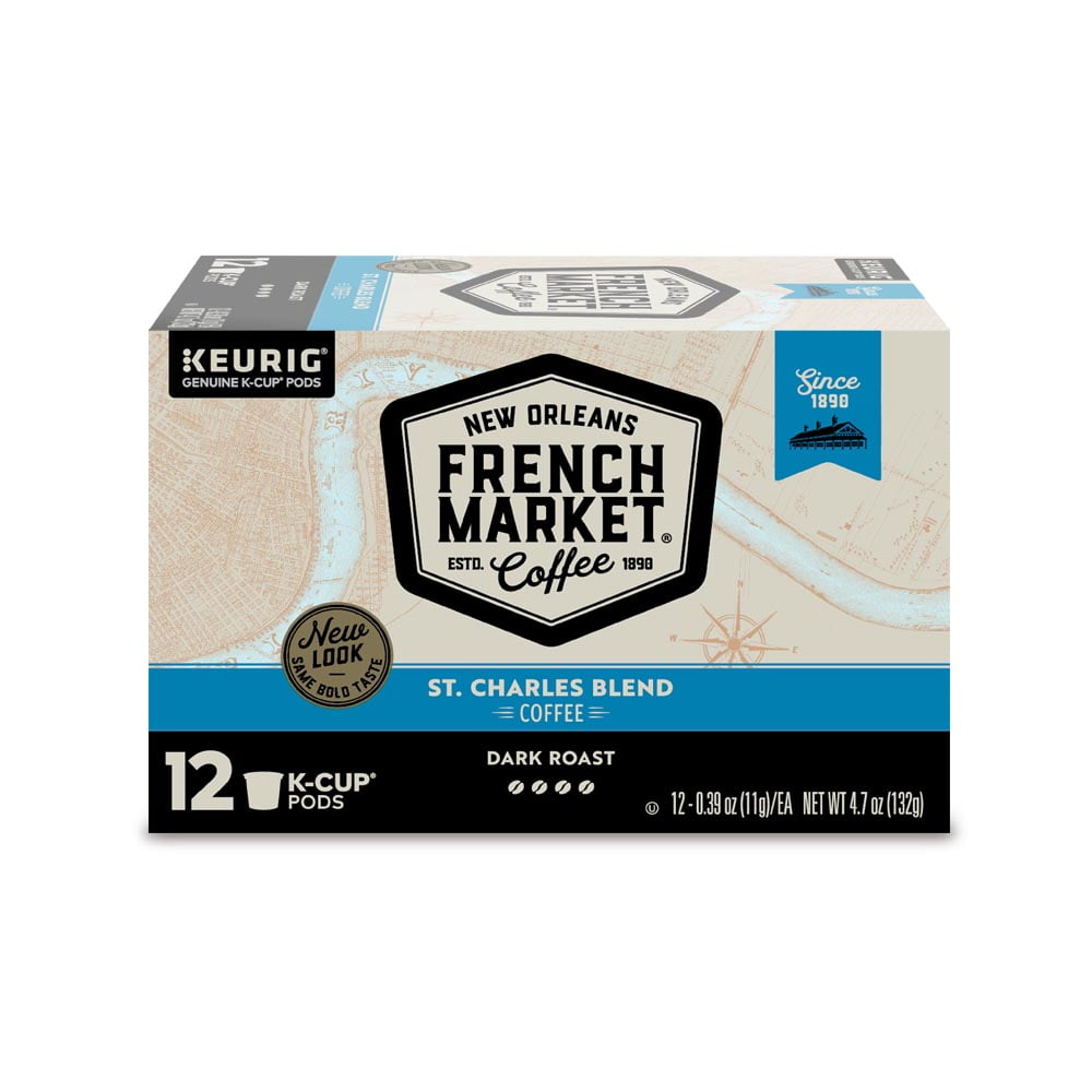 French Market Streetcar Blend Single Serve Coffee Pods, 12 Count