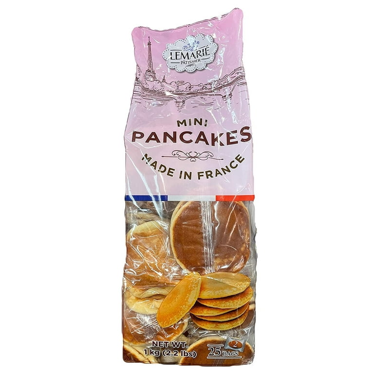French Mini Pancakes, 25 Bags, 2.20 lbs, 2 Soft Fluffy