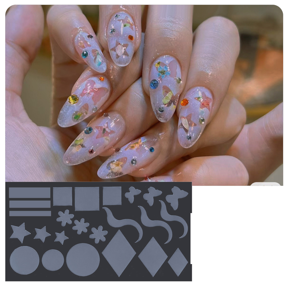 French Nail Form Sticker Quickly French Line Guides Nail Mold Stickers