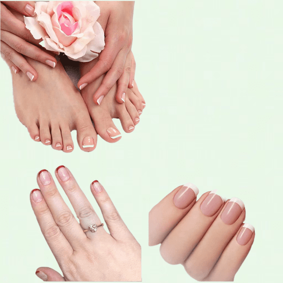 French Nail Guides Stickers, 4320 Pieces, 90 Sheets, Self-Adhesive Manicure Strips