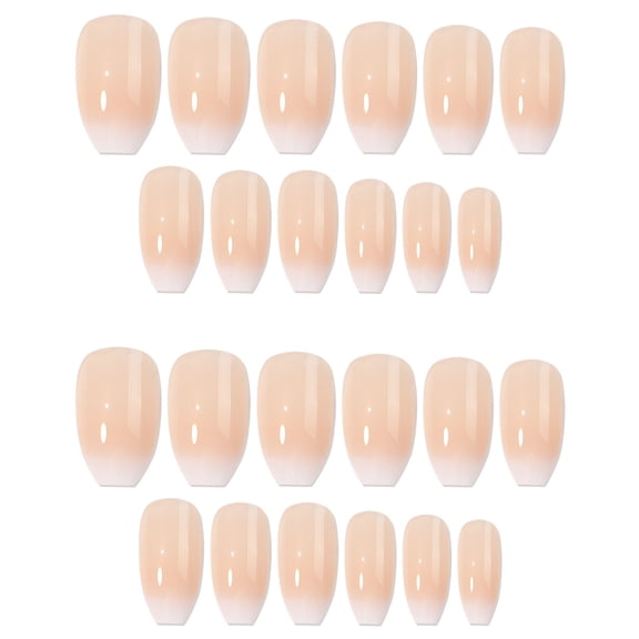 French Nail Patch Short Detachable Reusable Nail with Jelly Glue Petite Nails for Small Hands on Nail Packaging Kids False Nails Clear round Soft Gel Nail Tips Nail Acrylics Long