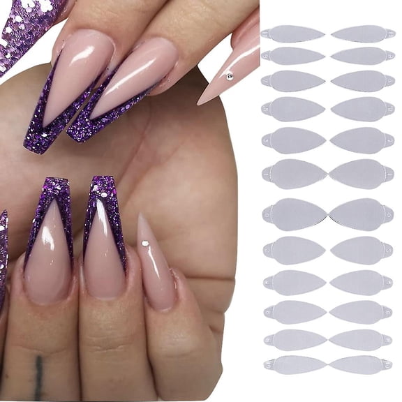 French Nail Tips Drawing Guide Stickers Manicure Stencil Tools For-nail-art