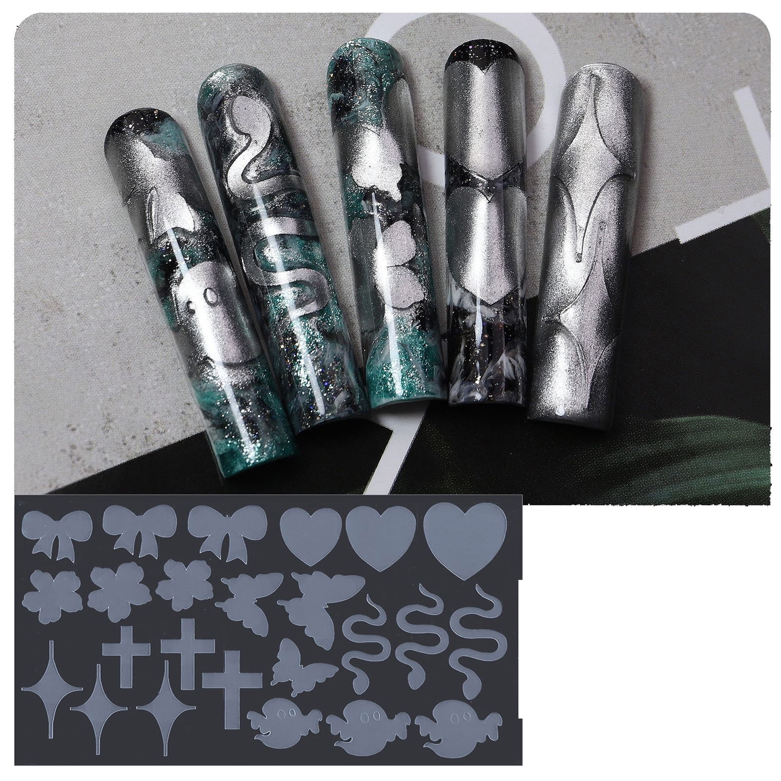 French Nails Mold Sticker Quickly French Line Guides Nail Mold Stickers