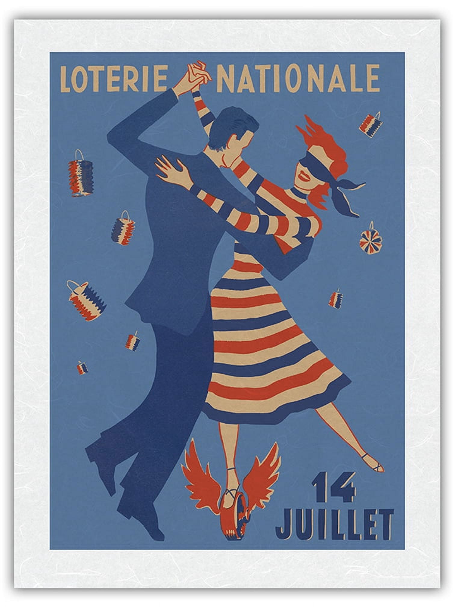 affiche authentique d' occasion N° 14  de la LOTERIE NATIONALE main image 0