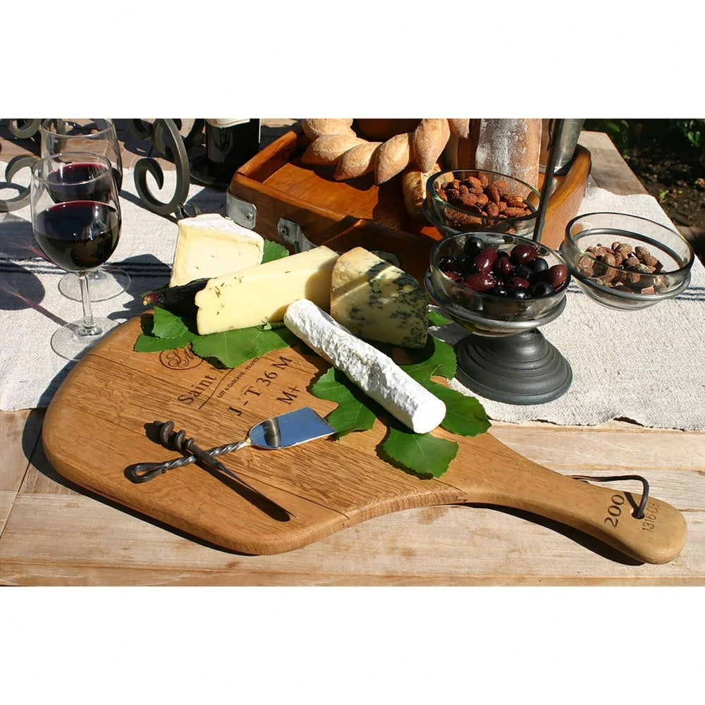 Rae Dunn Large Bamboo Charcuterie Board Set with Serving Forks and Platters