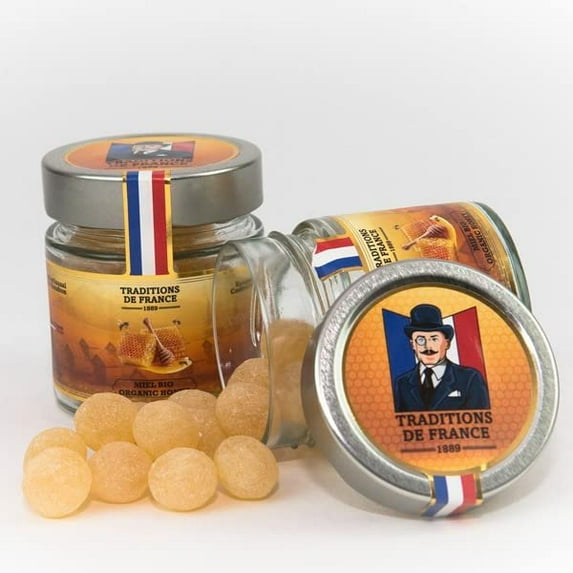 French Old Fashioned Hand Made Hard Candy Honey Filled Balls 4.6 Oz/130g