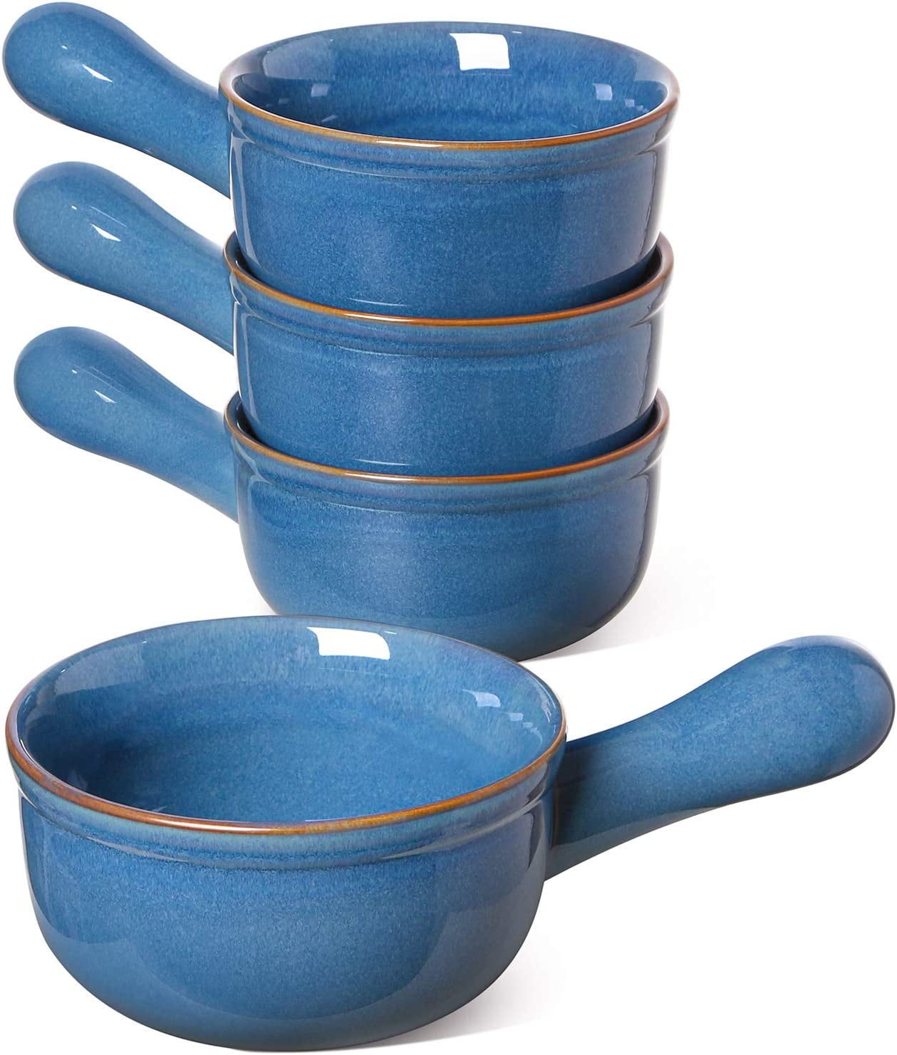 French Onion Soup Bowls, 18 Ounce Soup Bowls With Handles for Chili